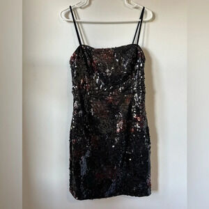 Guess Black Sparkly Mini  Dress